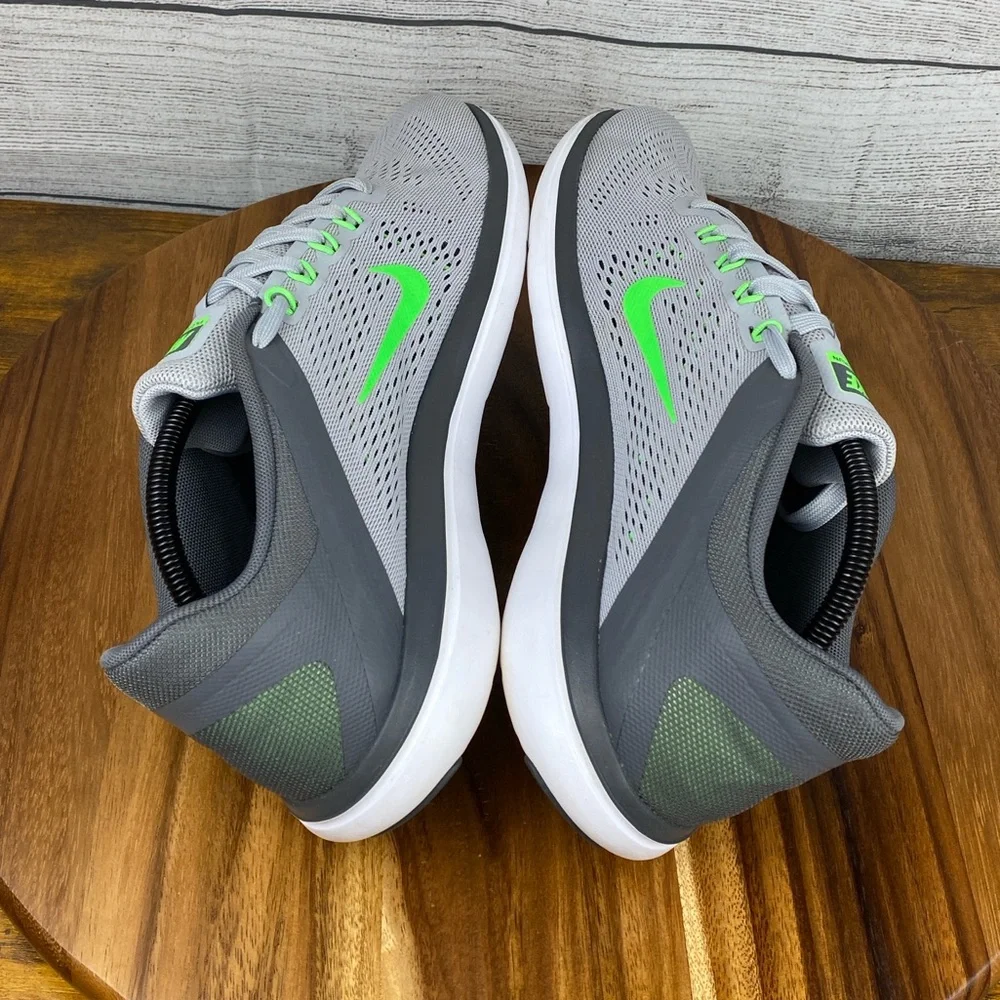 Nike Flex 2016 RN Gray Lime Green Trainer Running Shoe 830369-008 Men’s Size 11